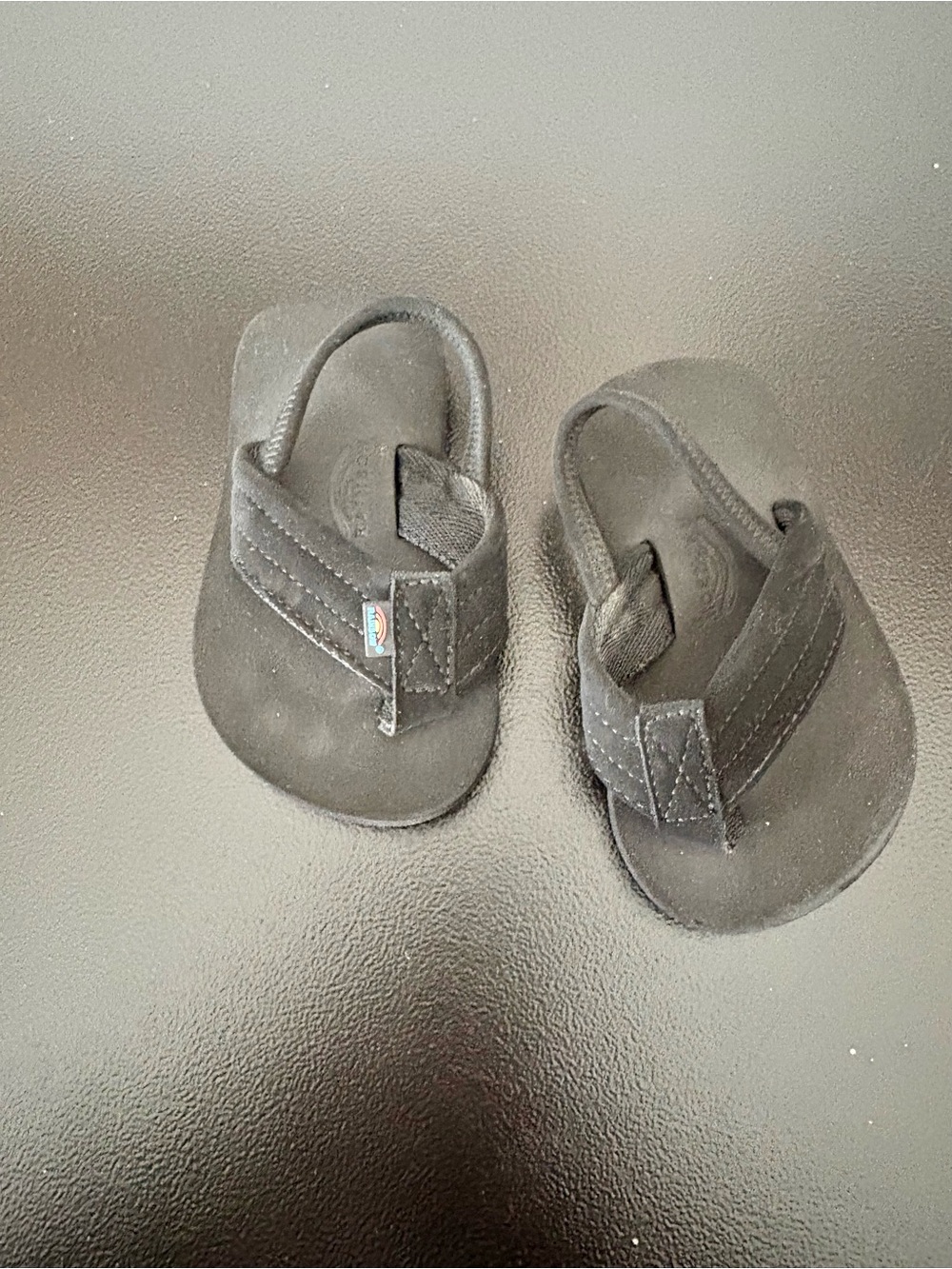 Rainbow Black Flip Flop Sandals - Toddlers